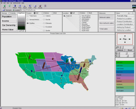 Auto sales map